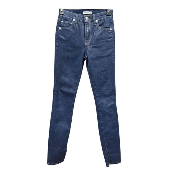 Simkhai Rae High Rise Coated Skinny Ankle Jean in Dark Blue NWT Size 25 - Picture 6 of 10